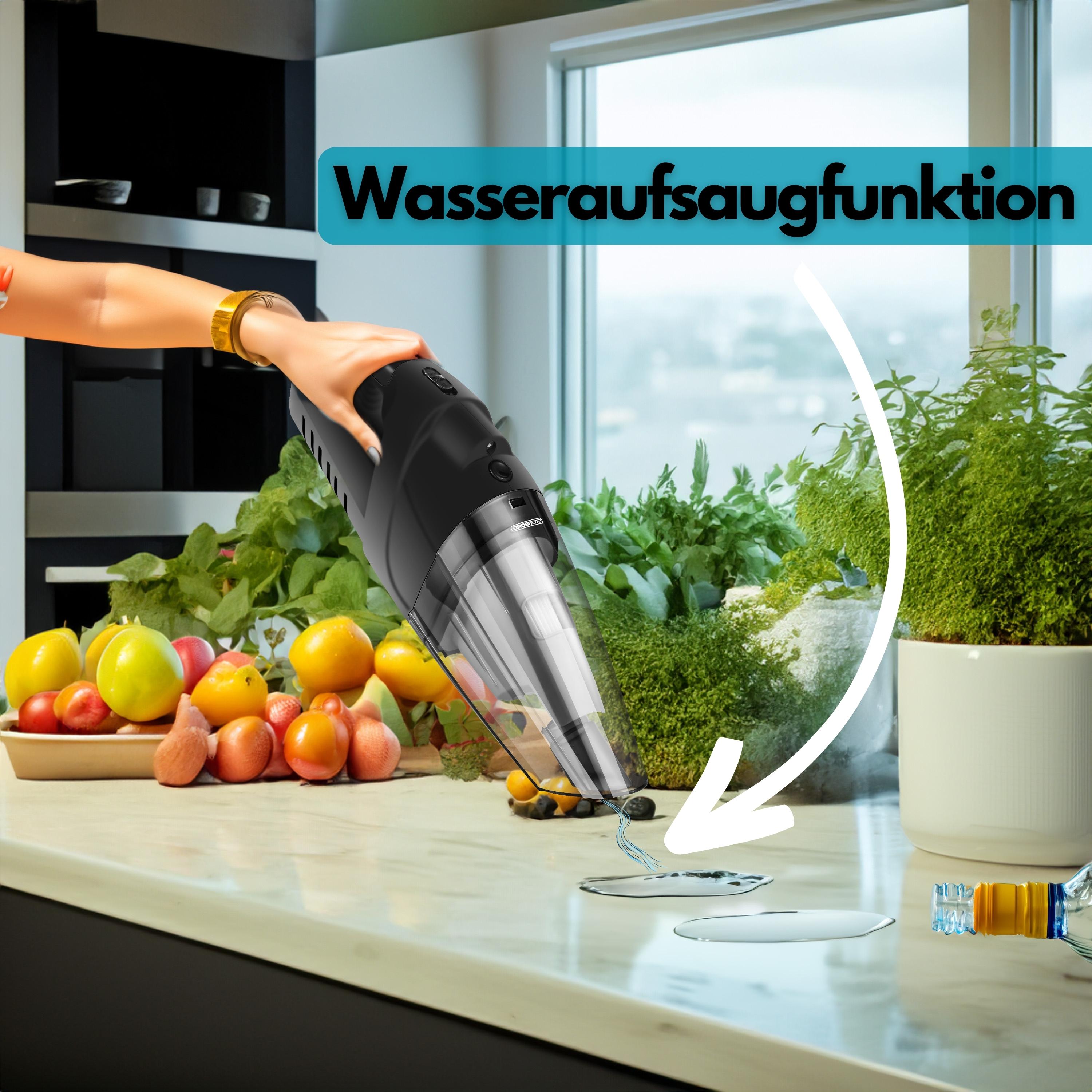 Steinborg Akku-Handstaubsauger m. HEPA-Filter 6500Pa Li-Ion Akku 80W