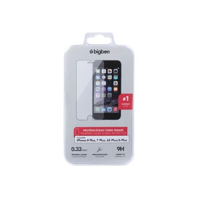 BigBen - Protection d'écran - verre trempé pour iPhone 6+/6S+/7+/8+