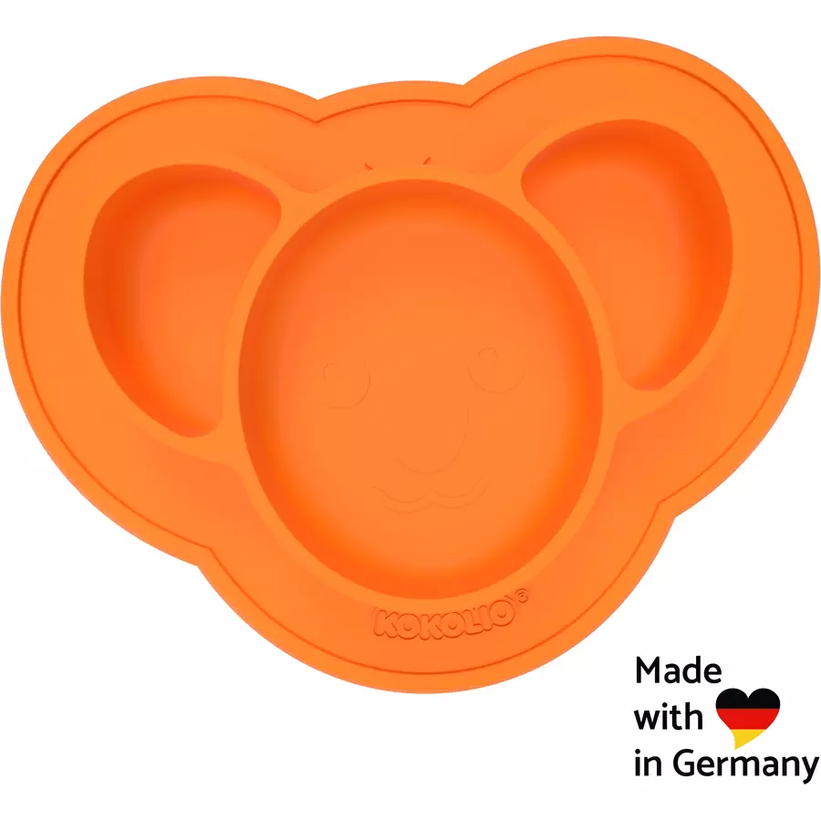 KOKOLIO Esslernteller Koali aus Silikon, ab 6 Monaten in orange