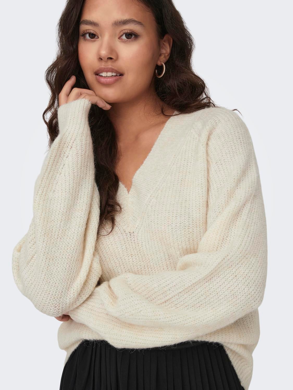 JDYINGEBORG Pullover White