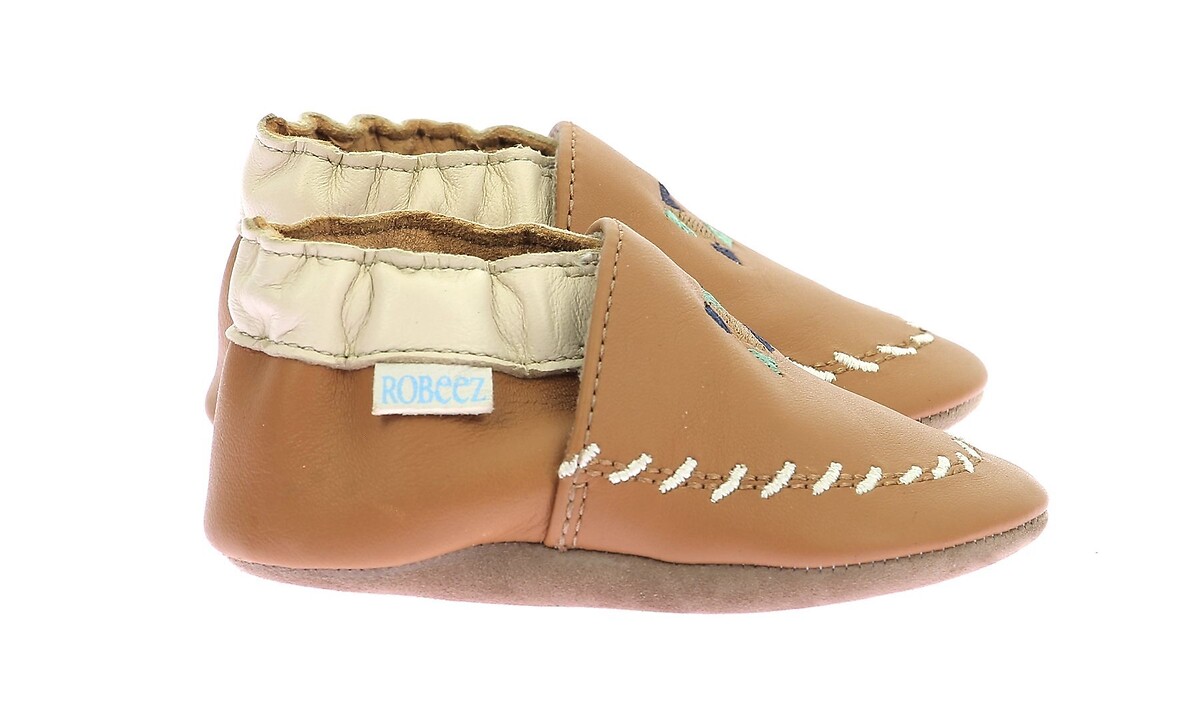 ROBEEZ<br>Pantufas de couro para dentro e para fora