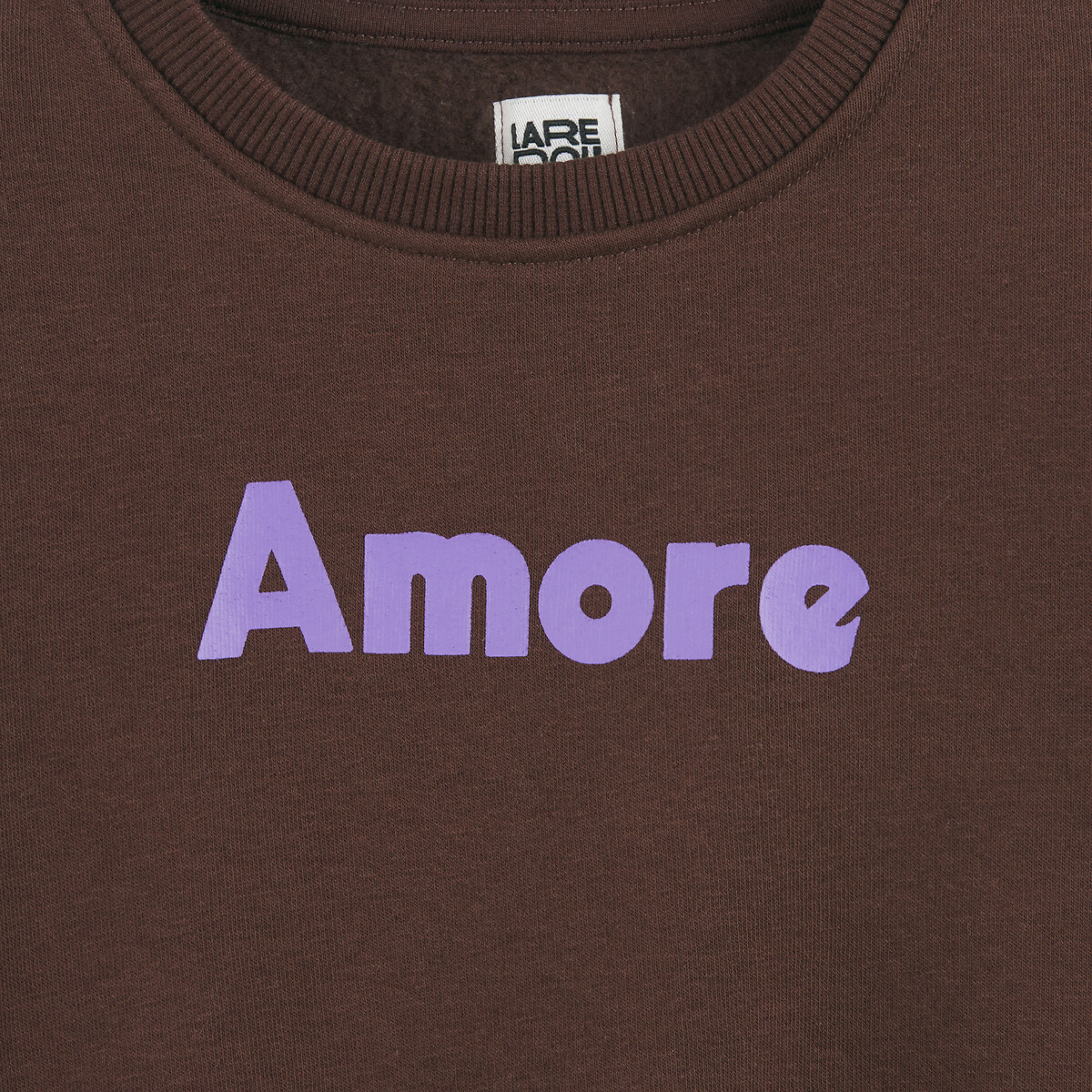 COLEÇÕES LA REDOUTE<br>Suéter Felton com gola redonda e inscrição Amore