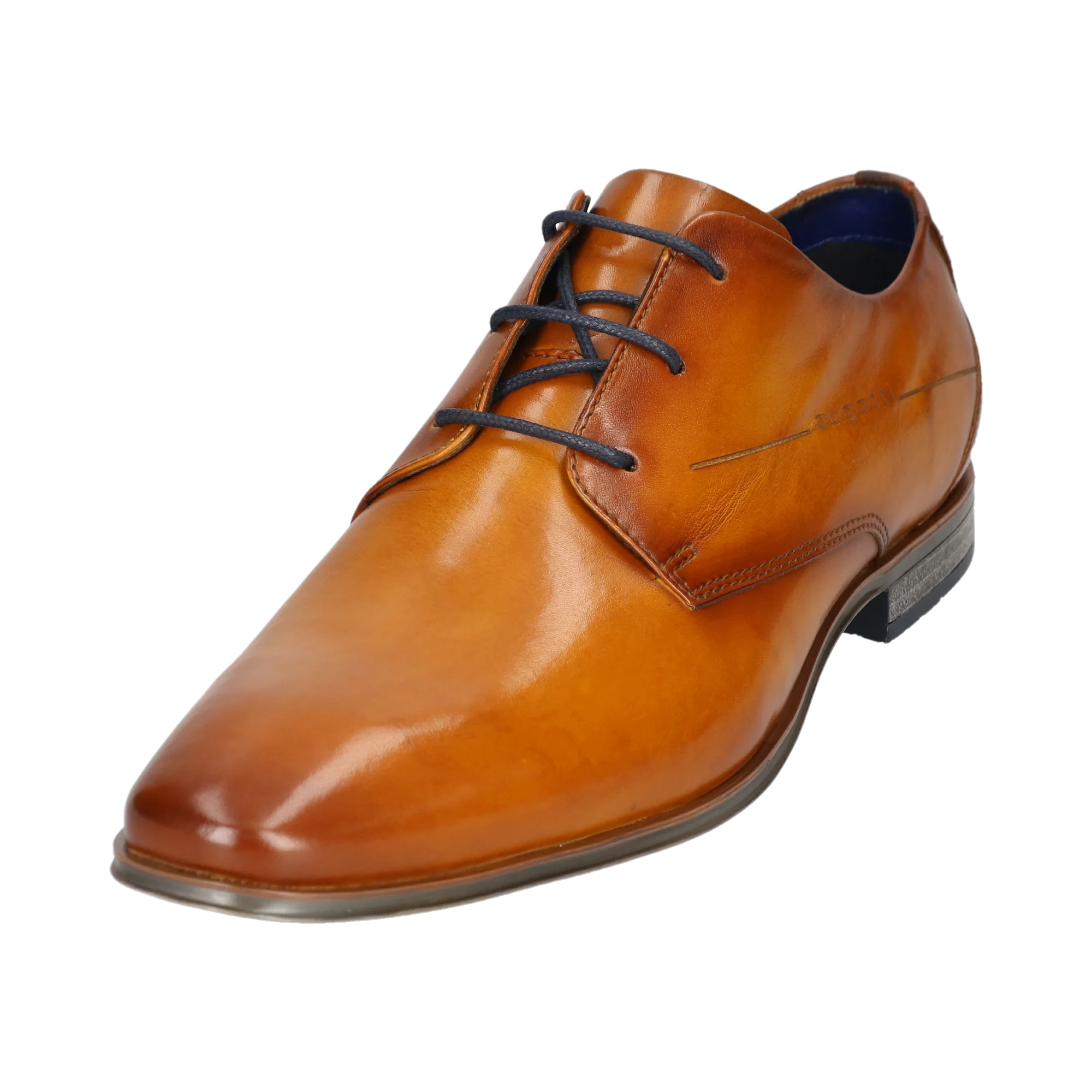 Leder Business Schnürer gelb