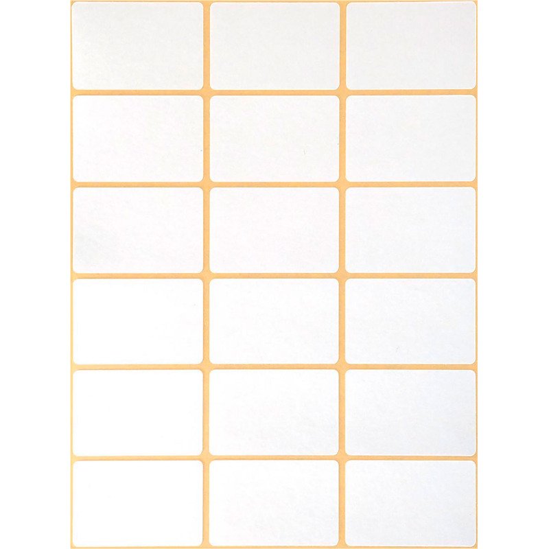 Etiquette multi-usage 38 x 24 mm blanc - Pochette de 522