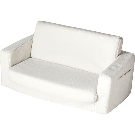 Molly børnefoldesofa - hvid plys