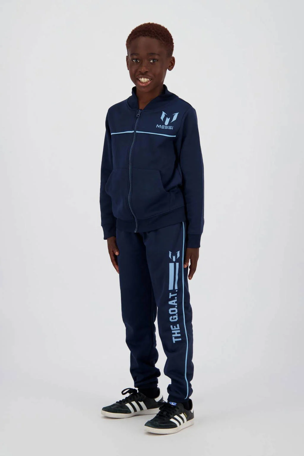 Messi sweatvest + joggingbroek donkerblauw