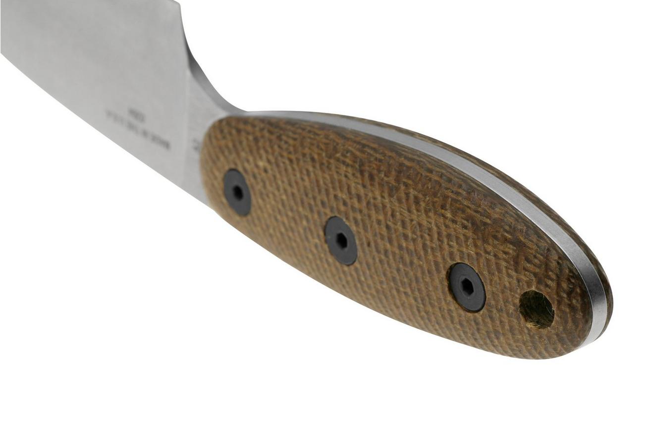ESEE Sencillo ESEE-SENCILLO-A2, A2 Droppoint, 3D Burlap Mircarta Handle, vaststaand mes