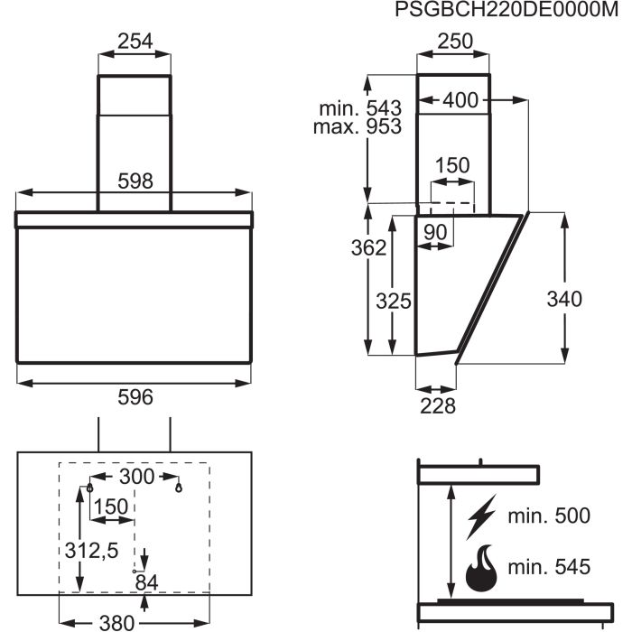 AEG Dunstabzugshaube Serie 7000 Hob2Hood DVE5661HB