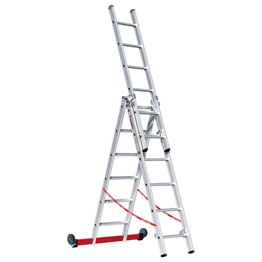 Euroline Premium 30778 Multifunctionele ladder, 3-delig, 3x6 sporten