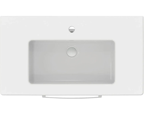 Badkamermeubelset Ideal Standard Eurovit Plus wastafelmeubel BxHxD 81,5 x 56,5 x 45 cm Frontkleur wit hoogglans wit Badkamermeubelset 2-delig met wastafel keramiek wit K2978WG