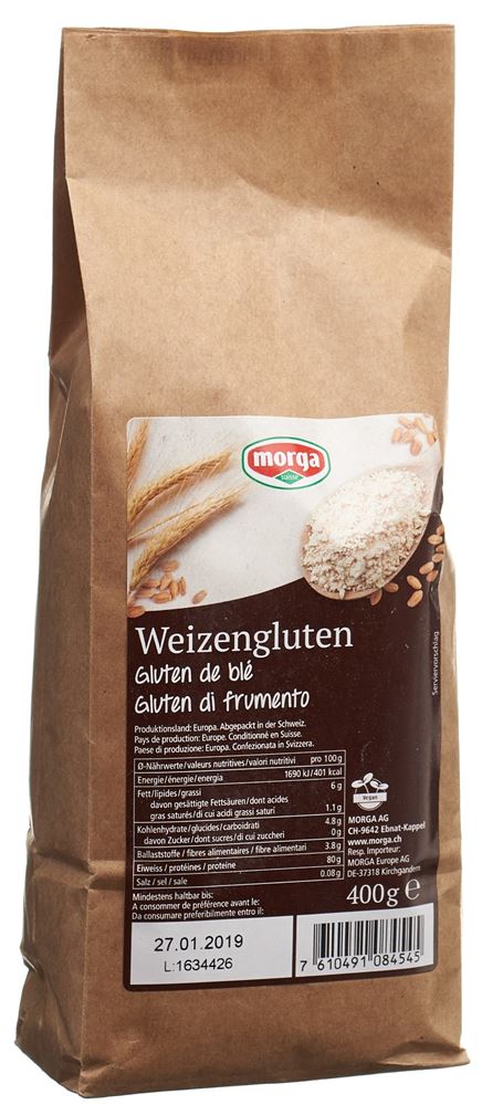 MORGA Weizengluten<br>400 g, Beutel