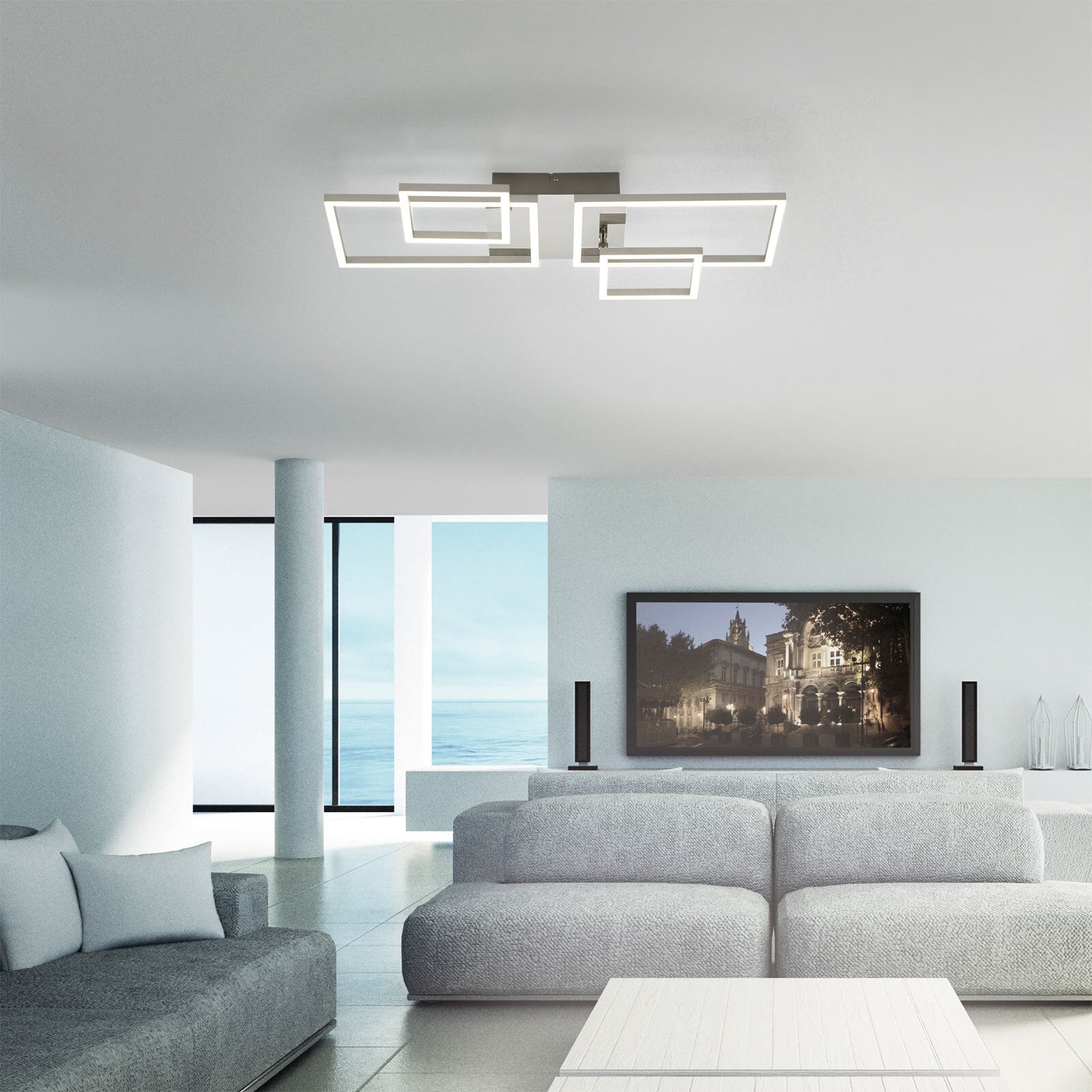 LED-Deckenleuchte Iven Alu