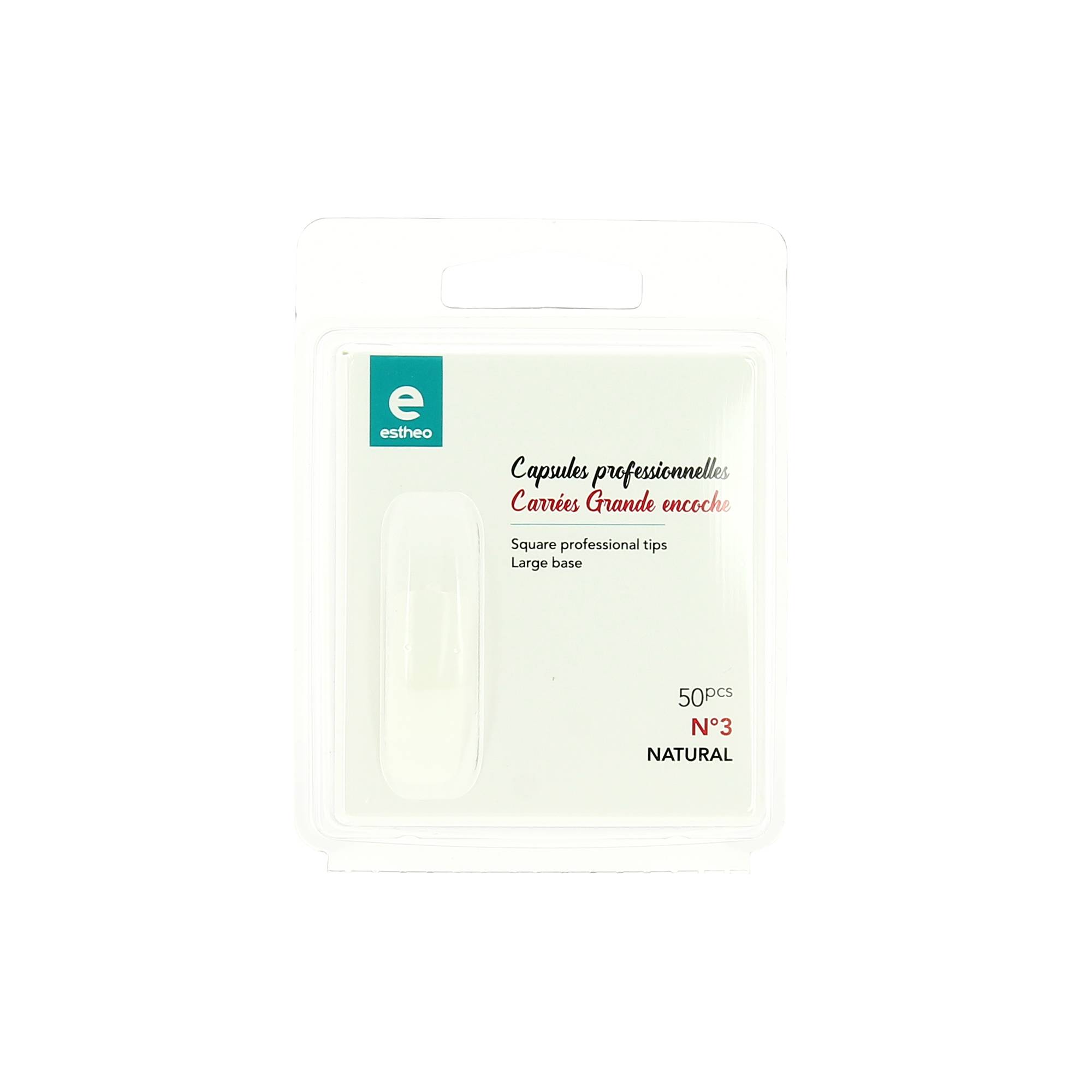 50 capsules prof. universelles carrees n°3 grande encoche naturel