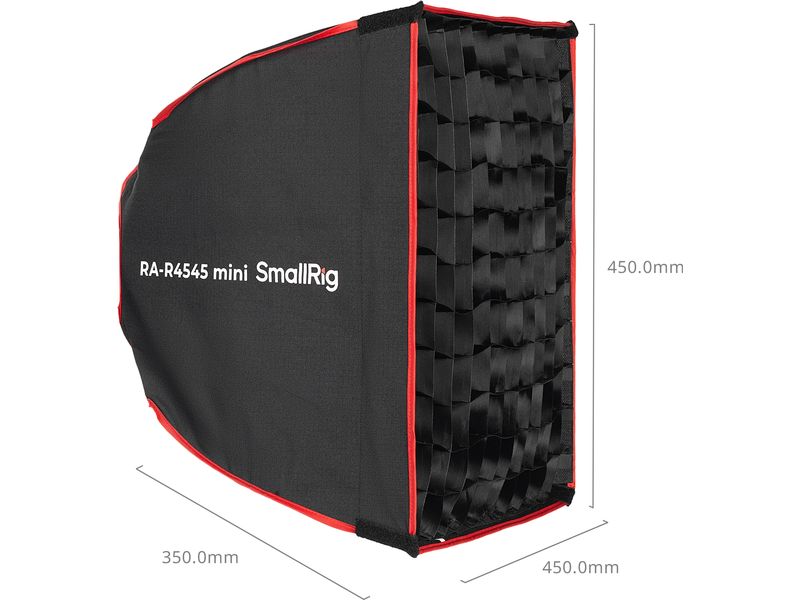 Smallrig Softbox RA-R4545 Mini-Quadratisch Softbox mit 45 cm (17.7 Zoll) Durchmesser für die COB-Leuchten der RC60/100-Serie