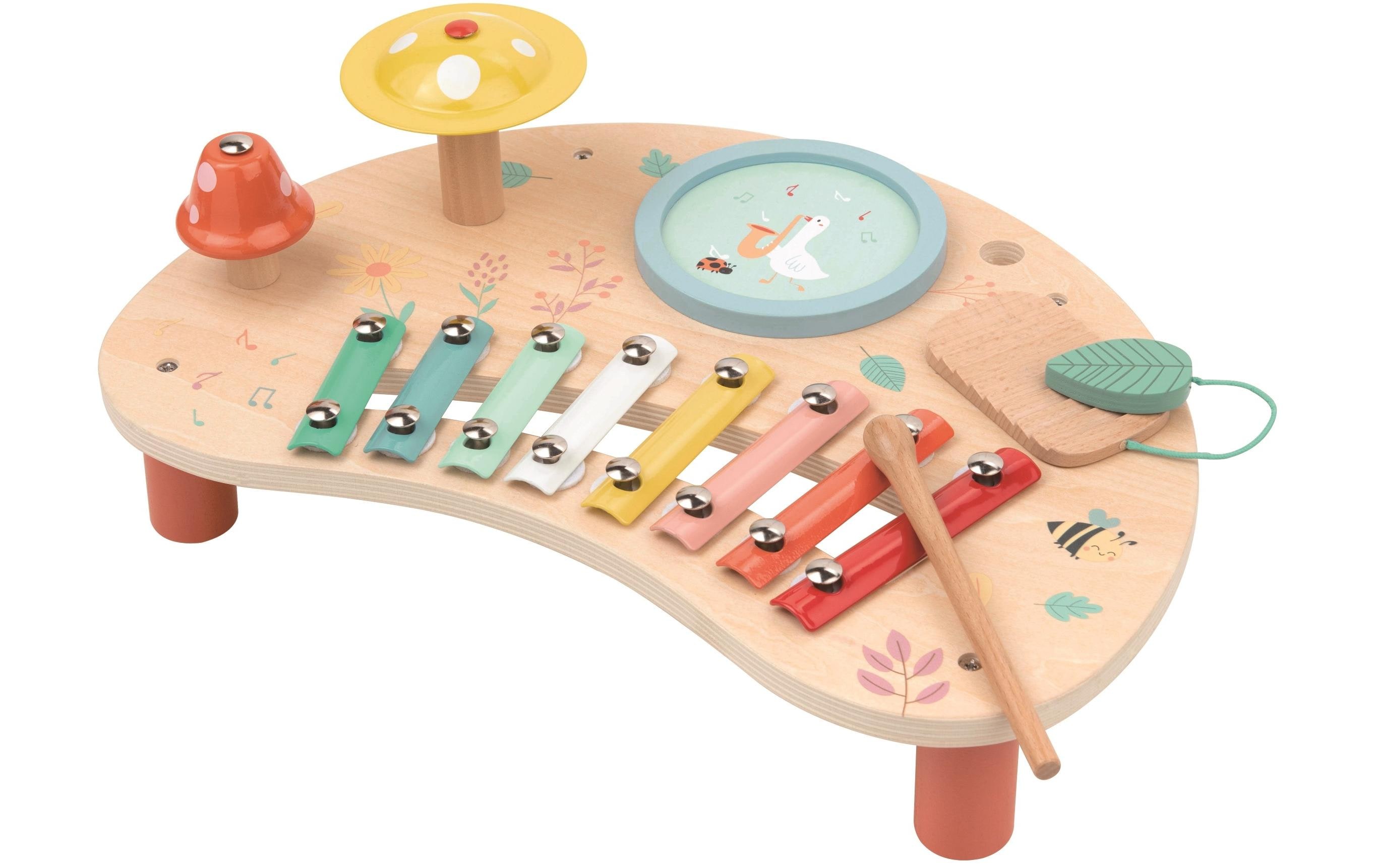 Musik TischLiebevoll gestaltetes Musikspielzeug aus Holz