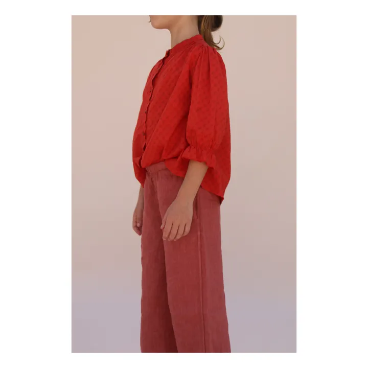 Longlivethequeen Pantalon Ample Lin | Vieux Rose