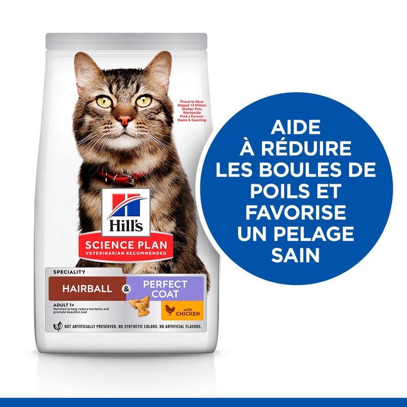 Hill's Science Plan Adult Hairball & Perfect Coat poulet