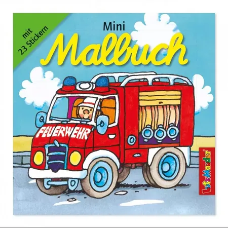 Lutz Mauder Mini-Malbücher mit Stickern, 1 Stück, 2-fach sortiert