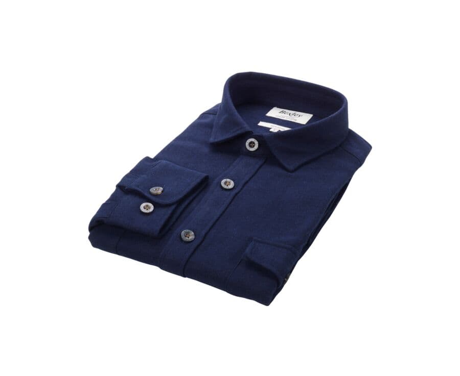 Surchemise en flanelle Navy - ANGELIN