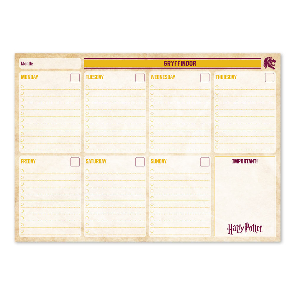 Organizador Semanal A4 - Harry Potter Gramas