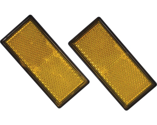 Oranje reflectorset 86 x 40 mm voor aanhangers, verpakking van 2 stuks.