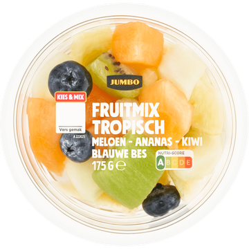 Jumbo Fruitmix Tropisch Meloen - Ananas - Kiwi Blauwe Bes 175 g