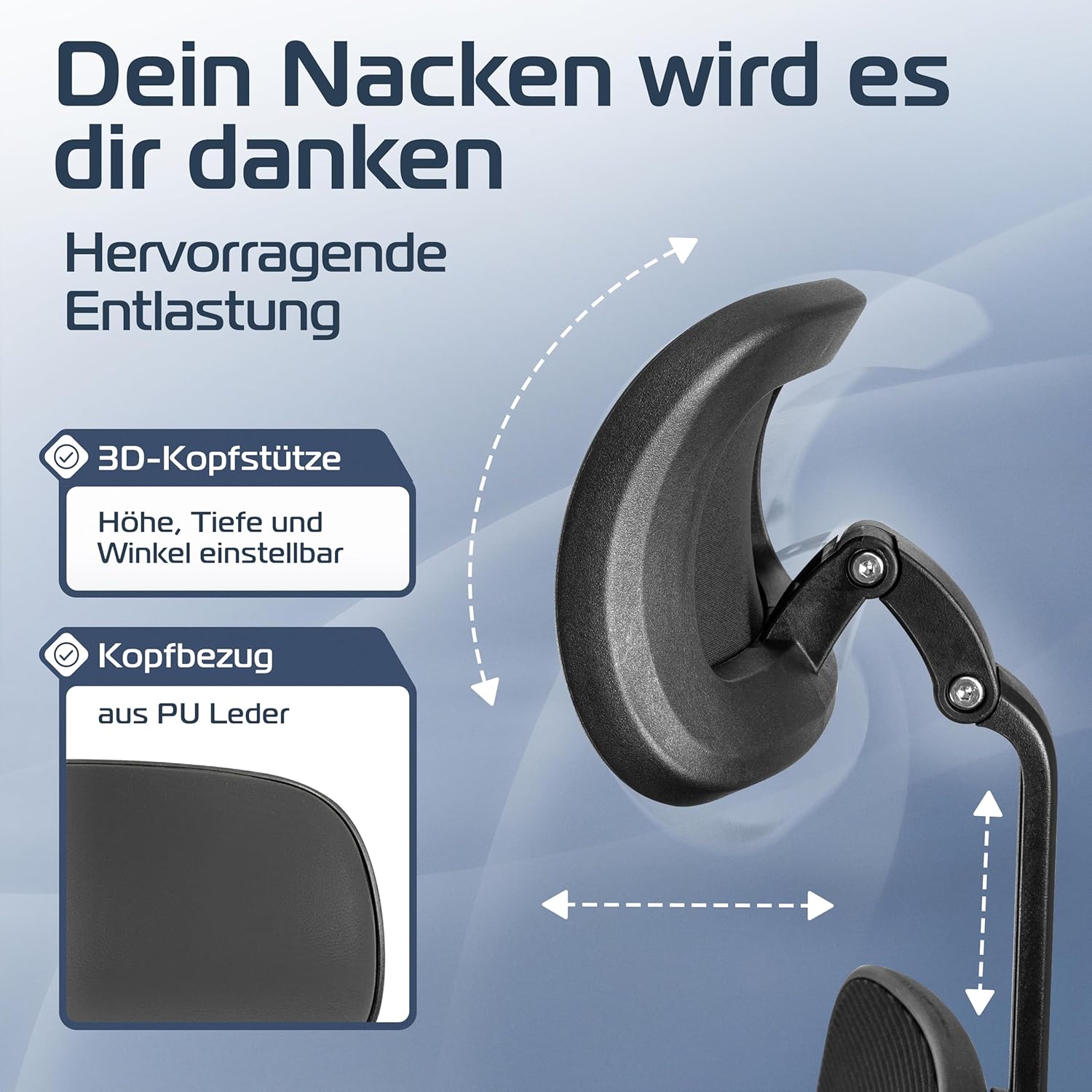 CleverSeat Bürostuhl Ergonomisch [TESTSIEGER] Schreibtischstuhl 100% individuell einstellbar | Büro Stuhl & Gaming Stuhl | Computerstuhl Home Office Chair Ergonomic | Drehstuhl 150 kg