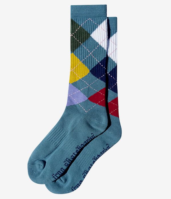 Frog Argyle Socken US 9-12 (teal)