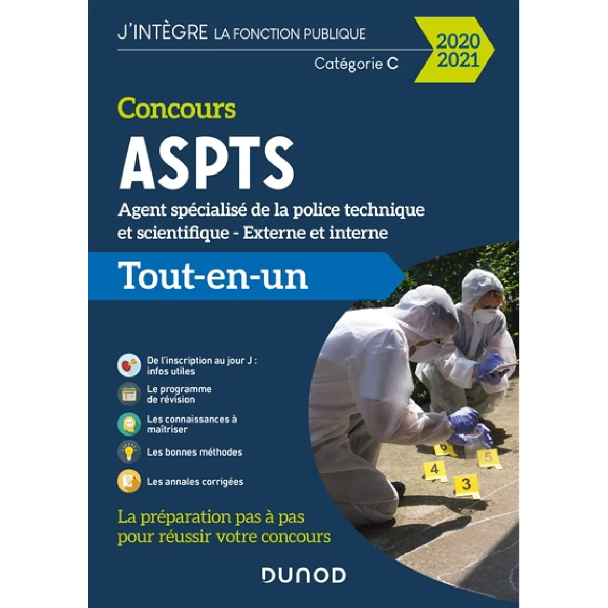 Concours ASPTS agent spécialisé de la police technique et scientifique : externe et interne, catégorie C : tout-en-un, 2020-2021 · Occasion