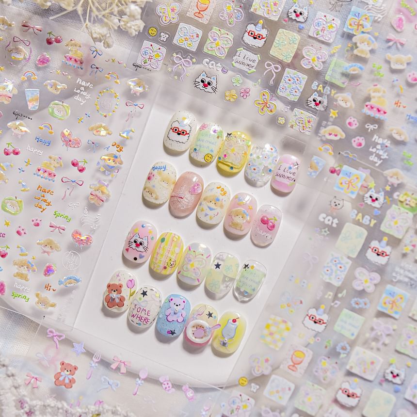 dainlili - Cartoon Nail Art Stickers