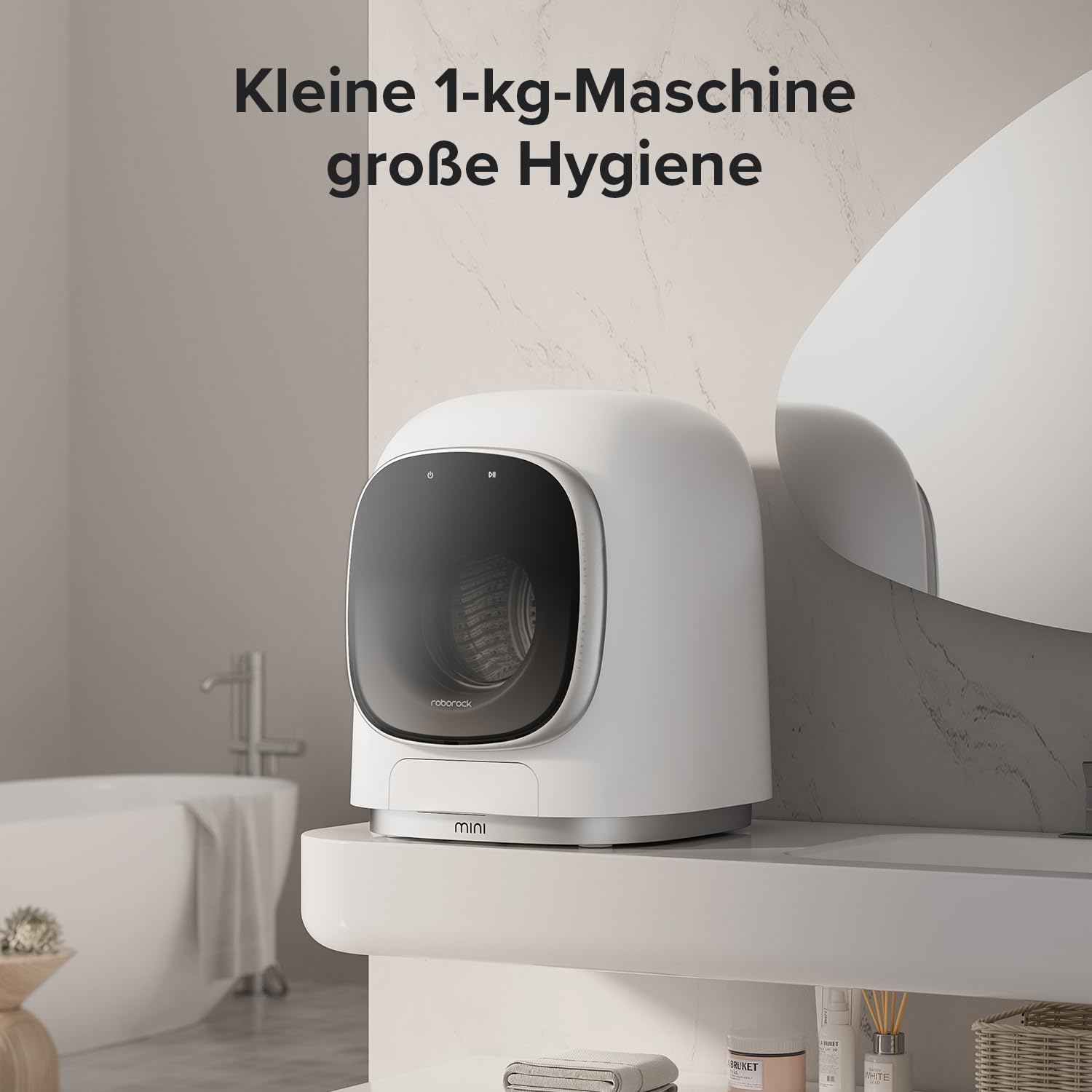 roborock Zeo Mini Waschtrockner / 1 kg Waschen & 0,5 kg Trocknen/Zeo-cycle Niedertemperatur-Trocknung/LintClear Selbstreinigungssystem/Intelligente Dosierung / 20+ Wasch- & Trockenprogramme