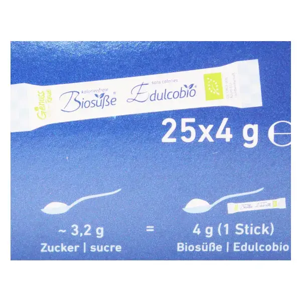 Edulcobio Adoçante Alternativo Orgânico Eritrol em Pó 4g x 25