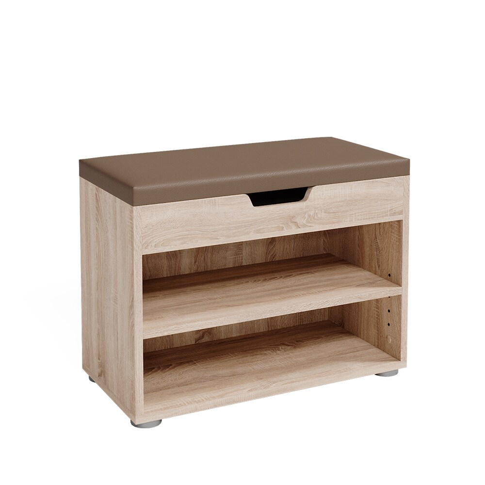 VICCO Schuhbank Schuhschrank Schuhablage Sitzbank Klappdeckel 6 Paar Sonoma