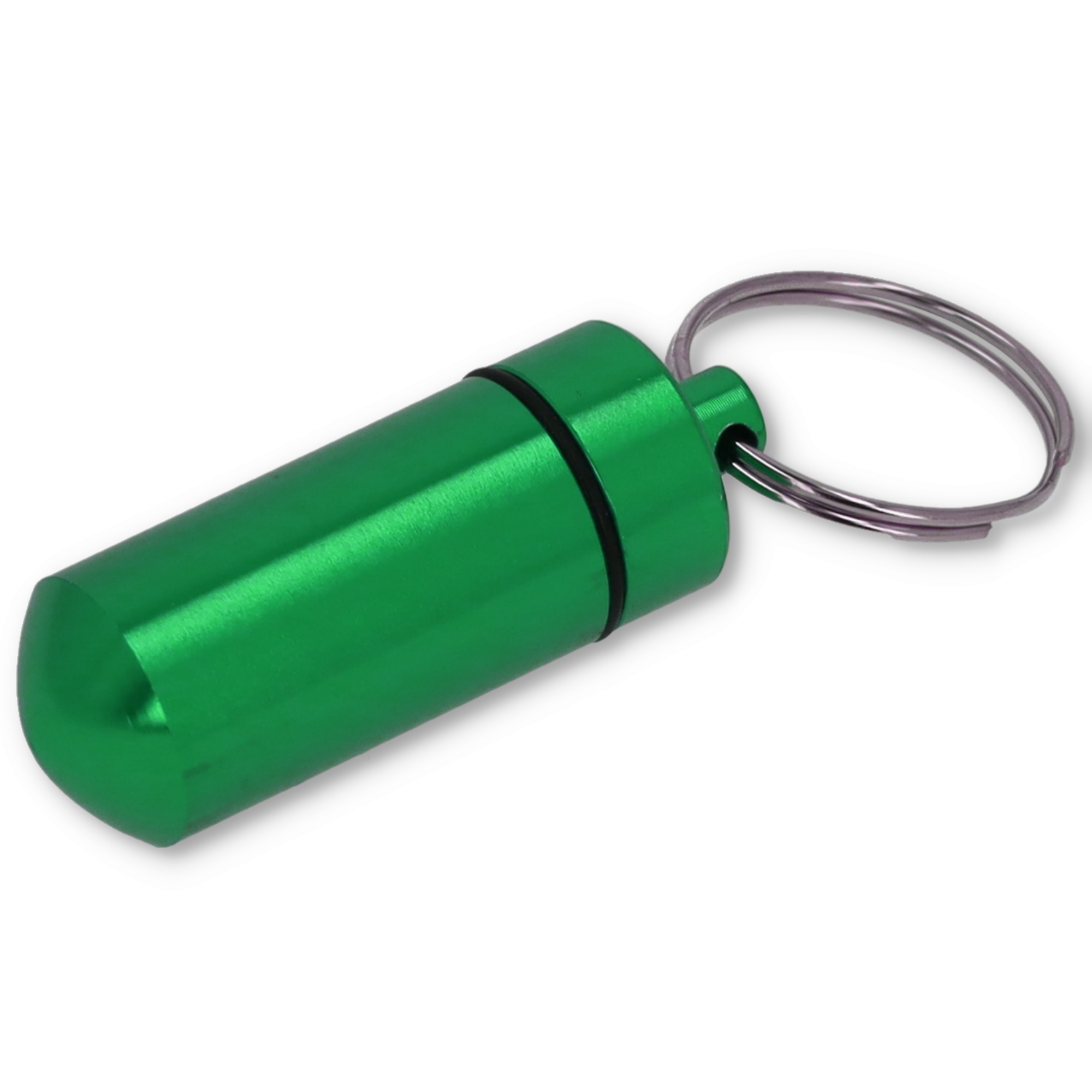 (40x17mm) Metall Medikamenten Dosierer Dosett Tablettenbox Supplements Pillendose Schlüsselanhänger - Grün
