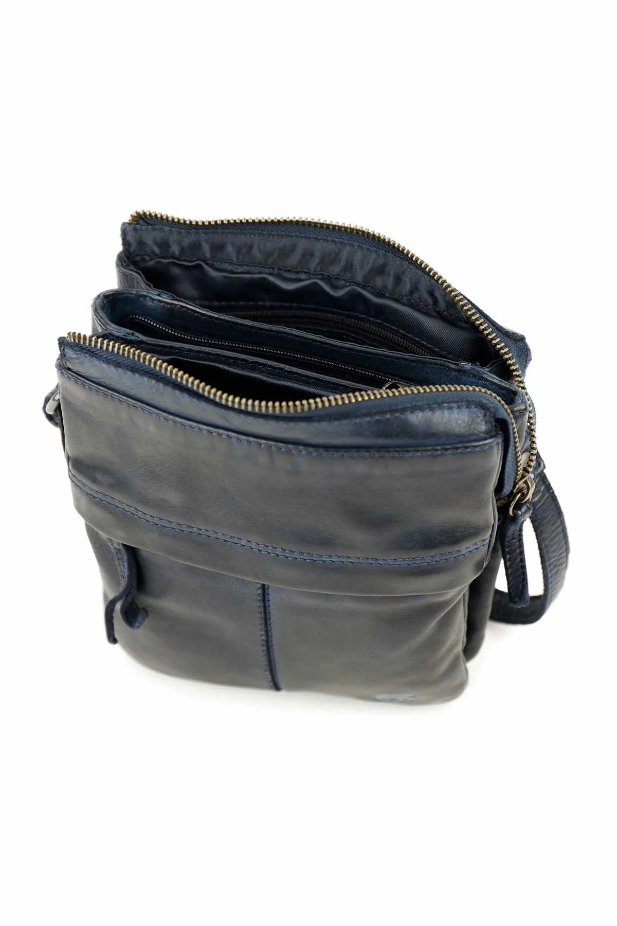 BEAR DESIGN Umhängetasche Dunkelblau Leder