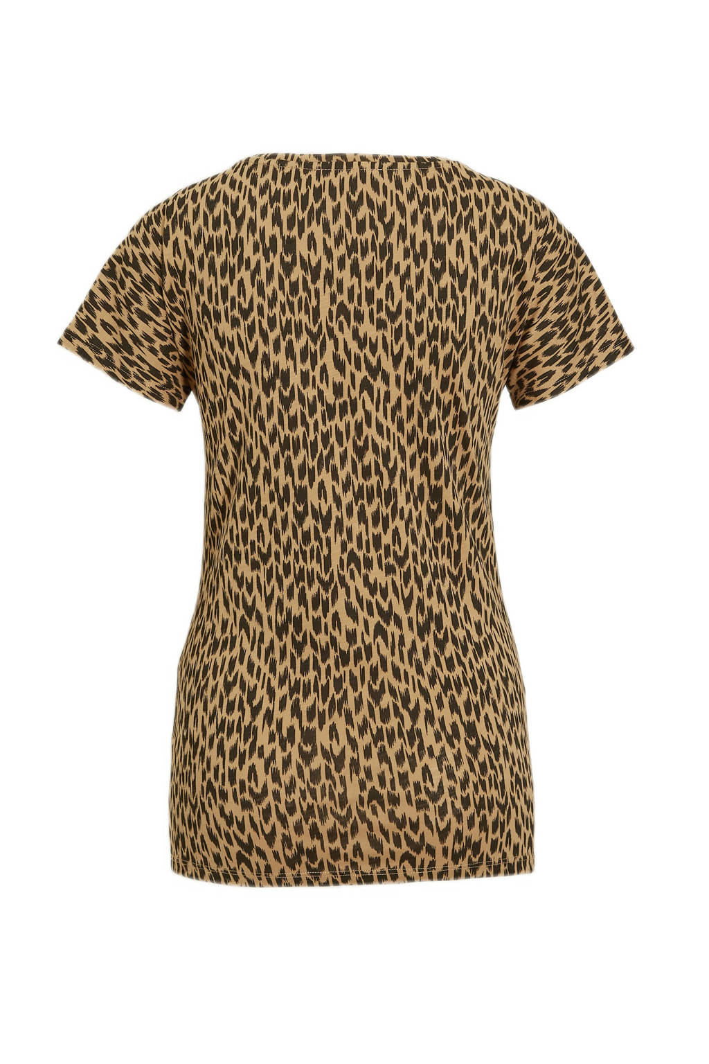 Supermom zwangerschapsshirt met all over print bruin