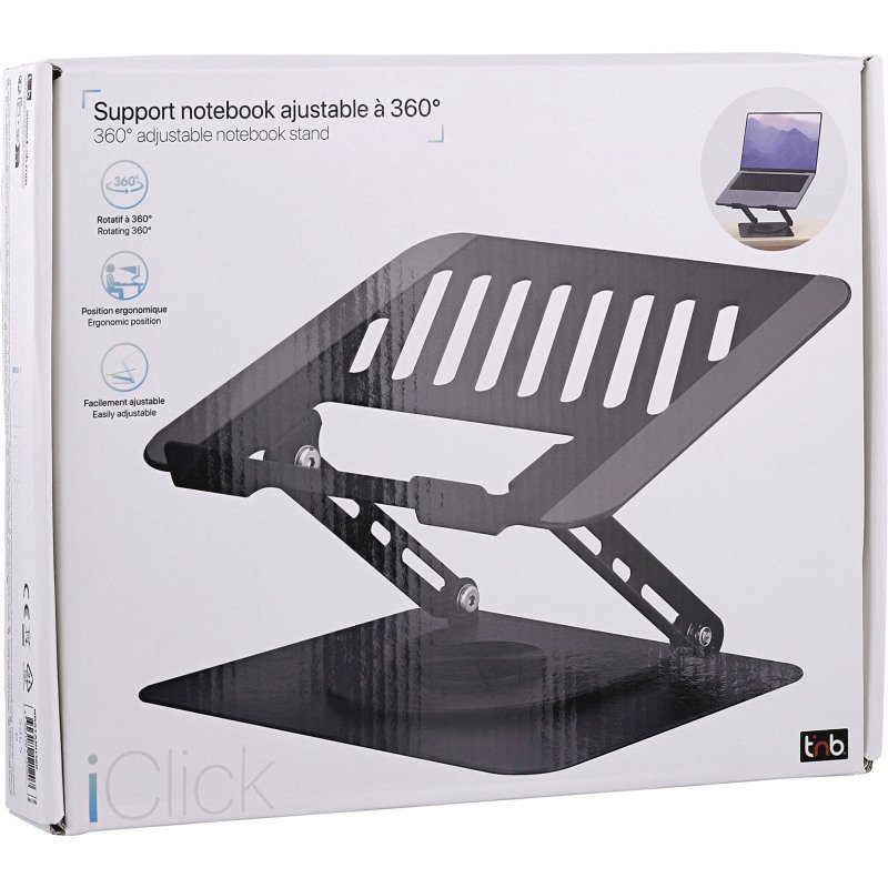 Support notebook ajustable à 360° TnB
