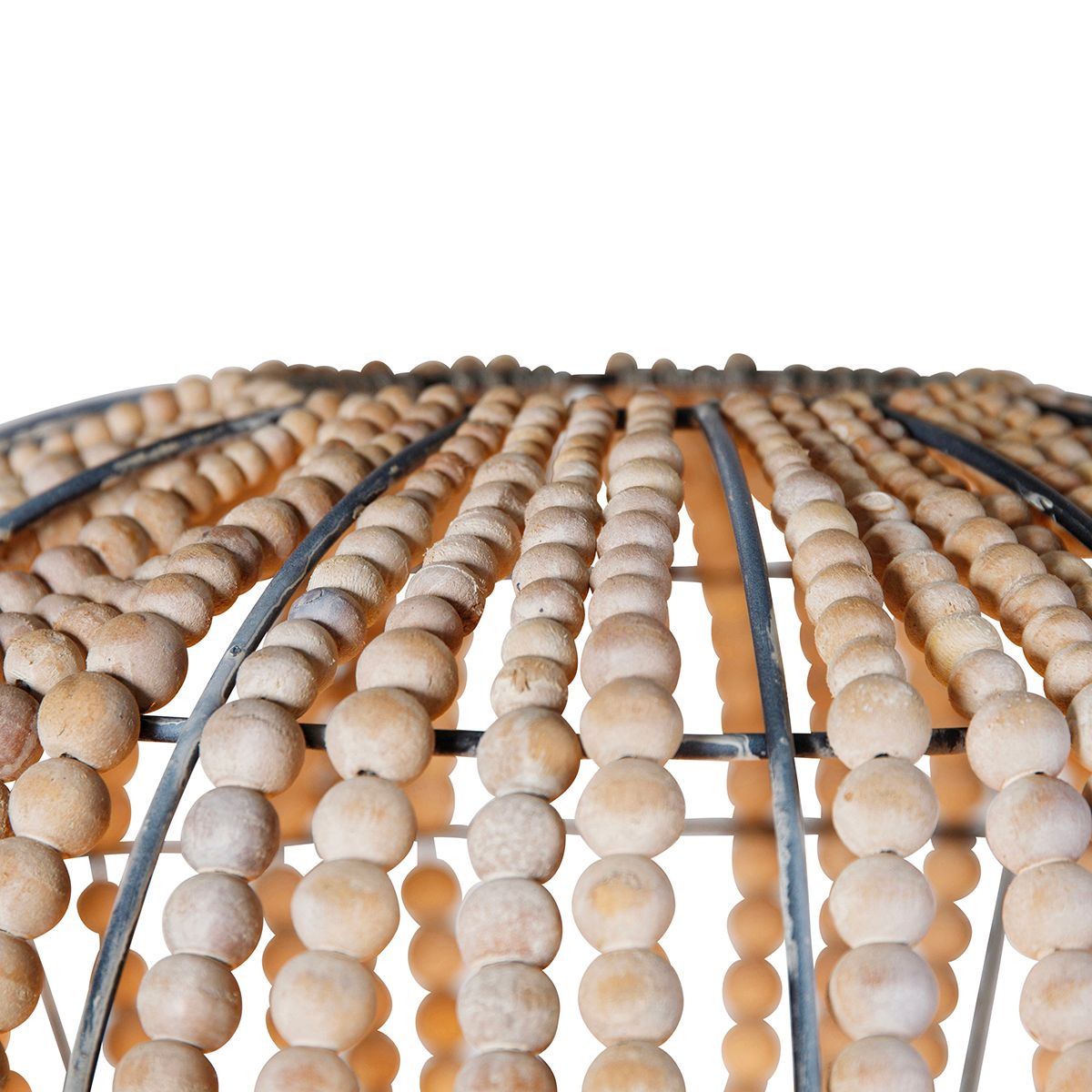 Oosterse vloerlamp beige met kralen - Moti