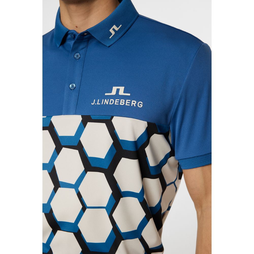 Jeffrey Tour Pique Herre Blå