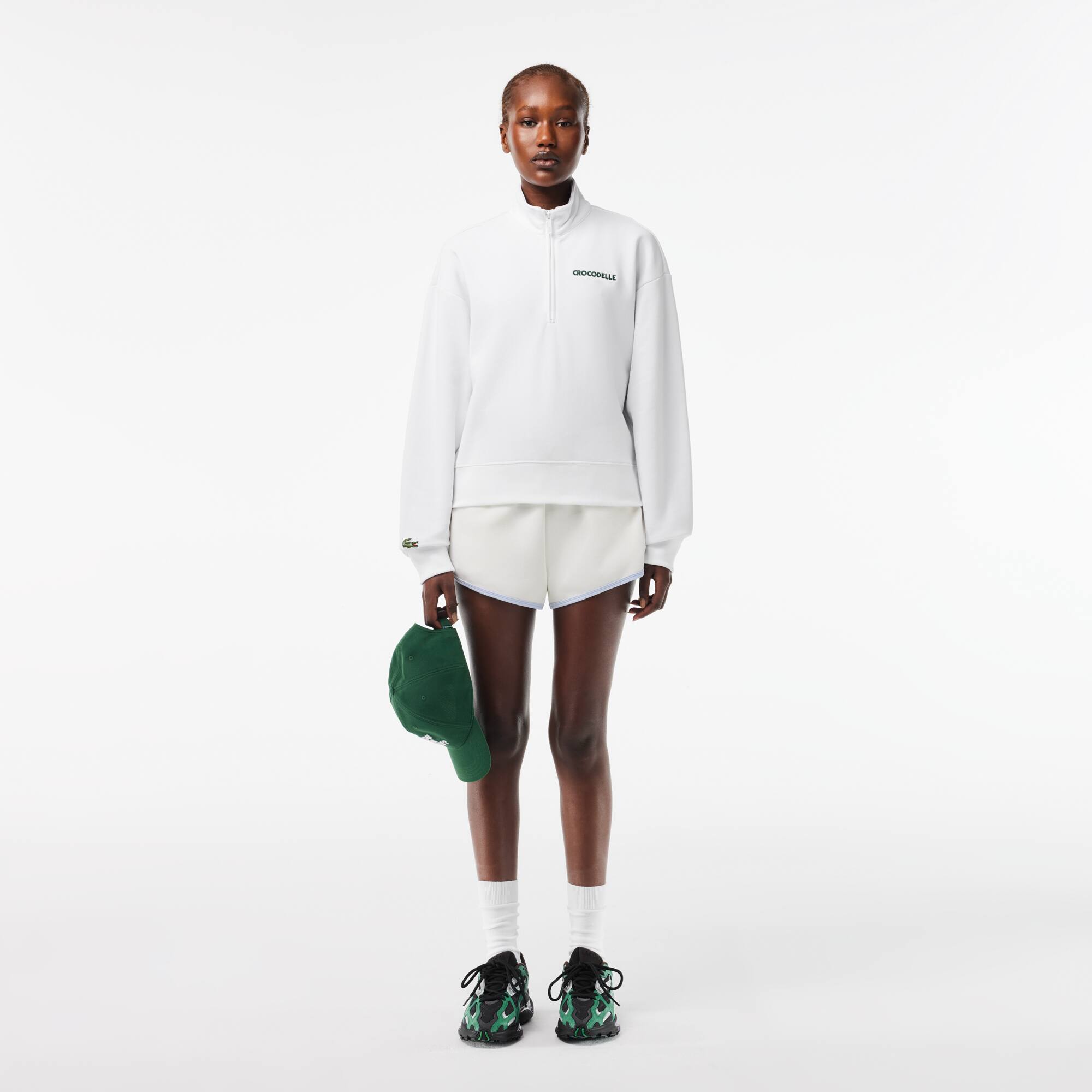 Sweatshirt aus Fleece mit Aufdruck Sweatshirts - Weiss - Lacoste - Damen