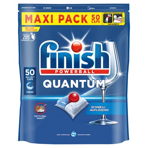 Finish Quantum Fresh Spülmaschinen Caps, Maxi Pack