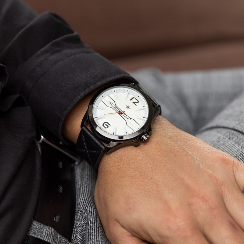 Montre Homme M. JOHN bracelet Cuir Noir
