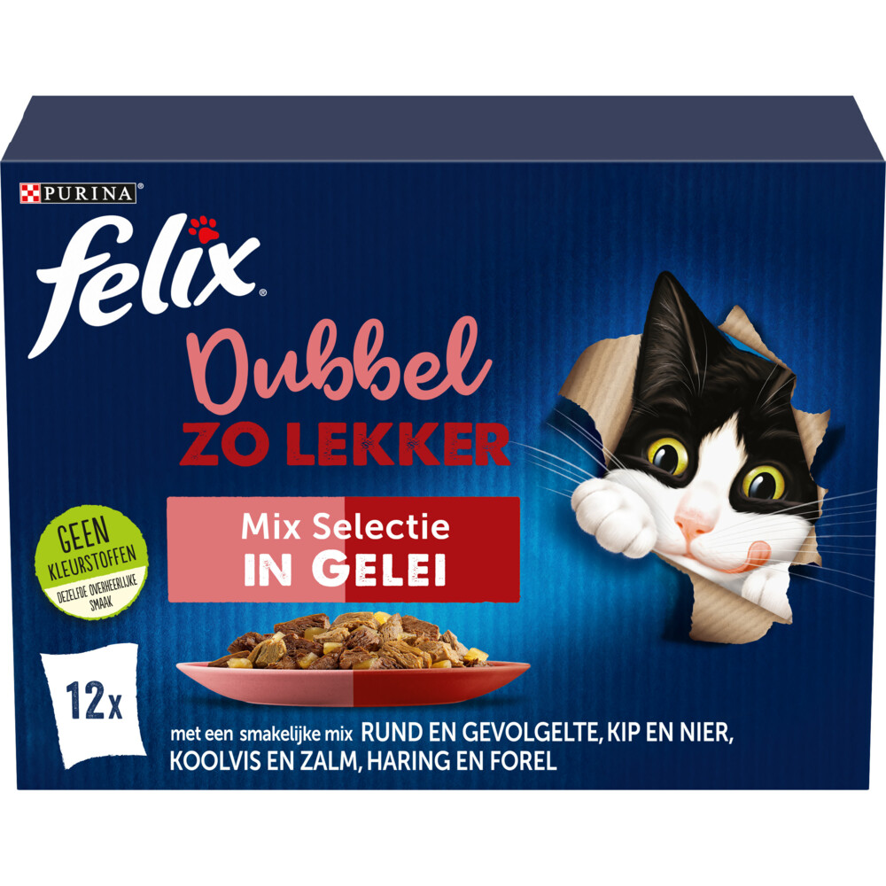 Felix Dubbel Zo Lekker Mix Selectie in Gelei12 x 85 gr