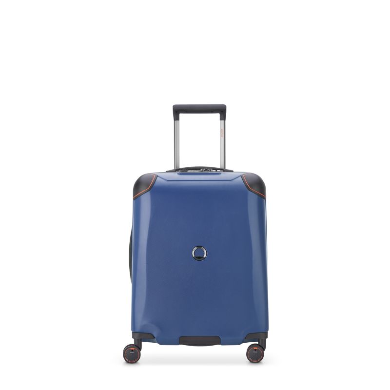 Valise cabine rigide Cactus Slim port USB 55cm Bleu