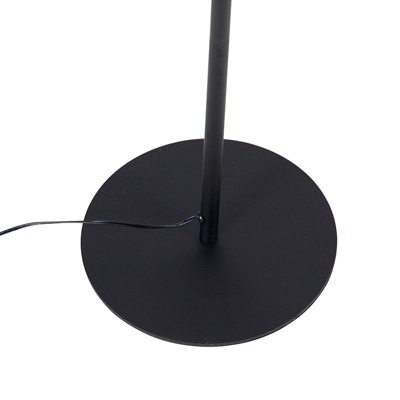 Design vloerlamp zwart incl. LED met touch dimmer - Palka