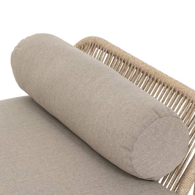 Banquette de jardin DEONA Taupe & Acacia