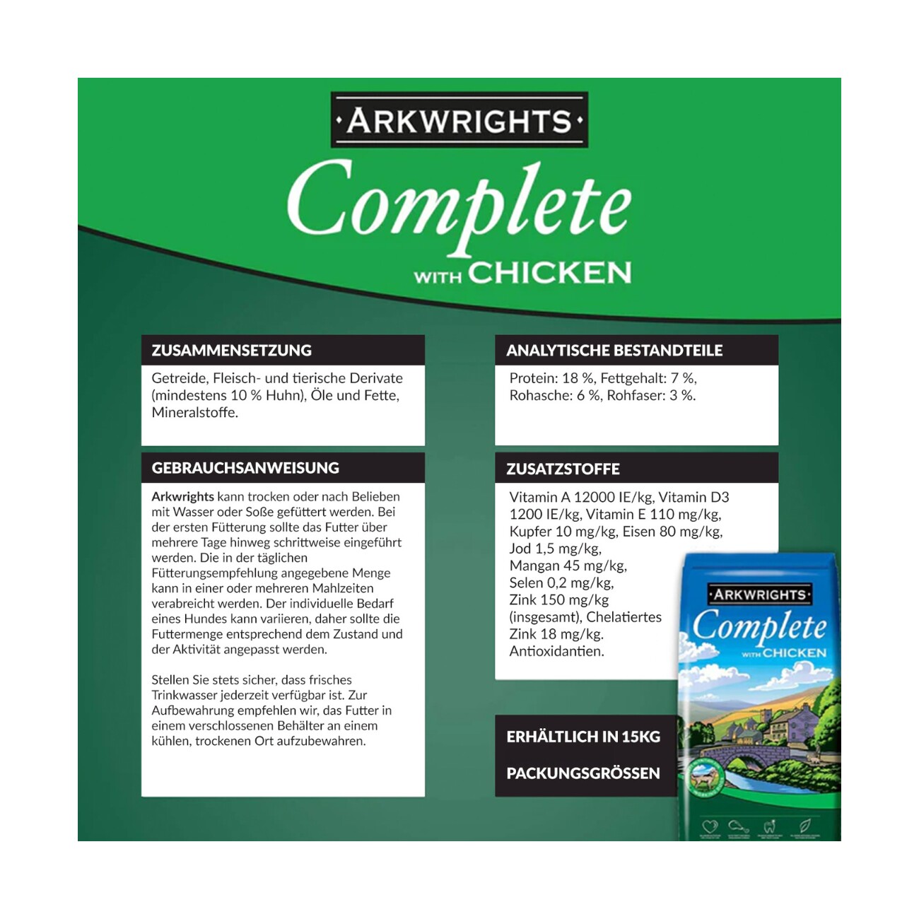 Arkwright s mit Huhn 15 kg