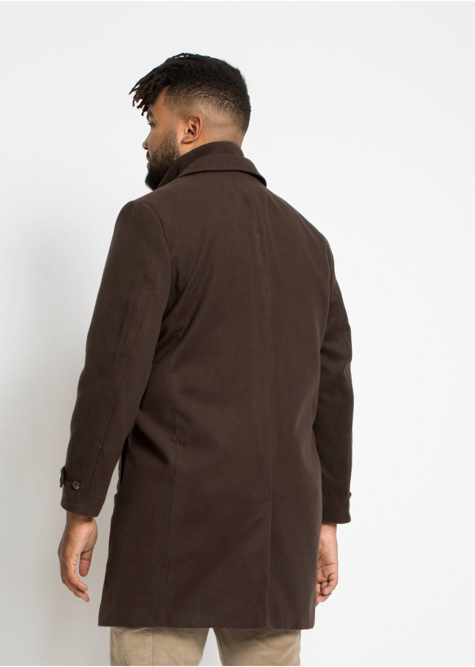 Manteau court avec empiècement coupe-vent