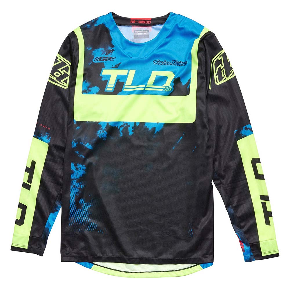 Troy Lee Designs - Maillot GP Astro Noir / Jaune fluo / Bleu