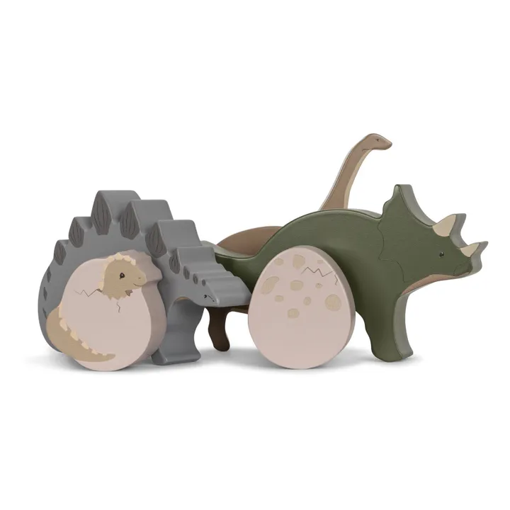 Konges Sløjd Dinosaures en bois FSC - Set de 8